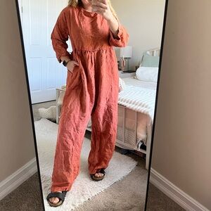 Free People Rust Jumpsuit
